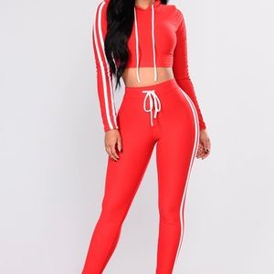 red tracksuit
